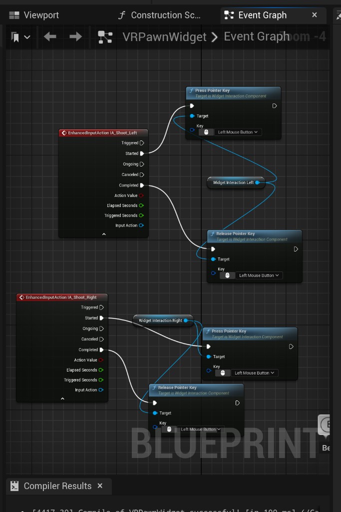 VRPawnWidget · Event Graph